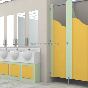 Hiện đại rắn màu <span class=keywords><strong>HPL</strong></span> Bảng điều chỉnh mầm non trẻ em nhà vệ sinh phân vùng thiết kế - Product Image 6