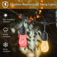 Guirlande lumineuse LED, ampoule étanche IP65, lampe de patio, guirlande de vacances pour meubles de jardin extérieur