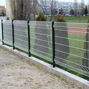 Clôture de jardin incurvée en 3D, clôture de ferme, panneau de clôture en treillis métallique soudé revêtu de PVC, clôture de sécurité haute 3 V - Product Image 2