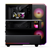 Casing PC Gaming Phanteks EX5-MAX ATX dengan Layar LCD 6 inci & Pendingin AIO 360 Terintegrasi, Desain Aliran Udara Terpisah, Chassis Komputer ATX