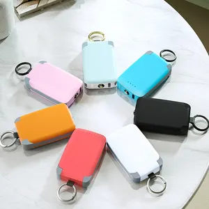 CE Rohs FCC PSE KC Bank daya portabel Mini, untuk ponsel 4000mah 2000mah cincin kunci kapsul Mini, Bank daya darurat