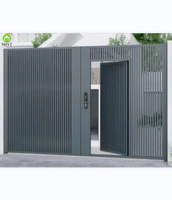 Porte d'allée battante double en aluminium d'usine et porte de jardin privée