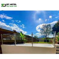 Système de balustrade en acier inoxydable DF, très vendu, pour escaliers/balcons, avec poteaux de garde-corps en verre et système de garde-corps de terrasse