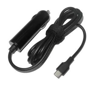 65W 20V USB Tipe C Pengisi Daya Mobil PD Adaptor Daya DC untuk Macbook Lenovo Asus HP Laptop Tablet Telepon Adaptor Mobil