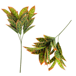 Árbol artificial para interior/exterior con 27 hojas verdes grandes, decoración floral navideña, plantas artificiales de pared - Product Image 6