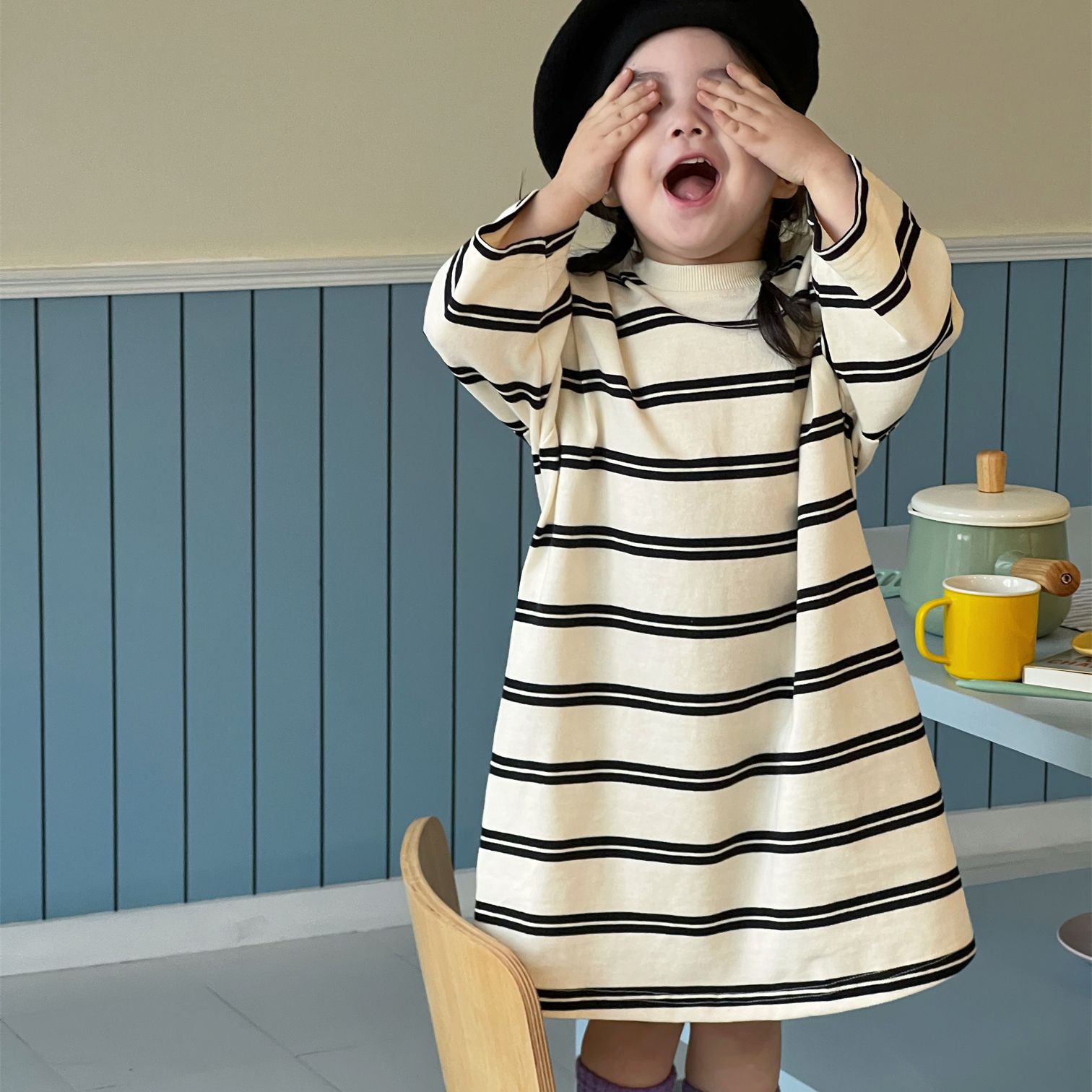 Wholesale Black and White Striped Cotton Dress Eco-Friendly Material |  Alibaba.com
