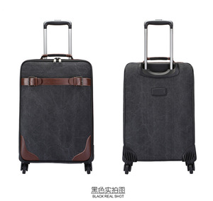حقيبة سفر من القماش بطراز قديم ، حقيبة سفر فاخرة للعمل في المقصورة - Product Image 4