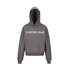 Sweat à capuche épais en coton 100% avec logo personnalisé, sans cordon, style streetwear, sweat à capuche surdimensionné pour homme - Product Image 4