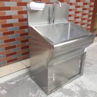 Wastafel Bedah Cuci Tangan dari Baja Tahan Karat Medis 304 Wastafel Cuci Tangan Medis dari Baja Tahan Karat