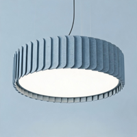 Luminaire suspendu LED acoustique à économie d'énergie avec panneau PET pour bureau, salle de réunion, design d'éclairage architectural