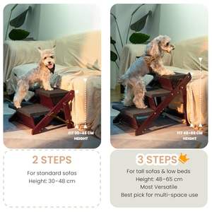 Scale/Rampa <span class=keywords><strong>per</strong></span> Animali Domestici in Legno - 3-in-1 Pieghevole <span class=keywords><strong>per</strong></span> Letti e <span class=keywords><strong>Auto</strong></span> - Portatile <span class=keywords><strong>per</strong></span> Cani - Ideale <span class=keywords><strong>per</strong></span> Animali di Piccola Taglia e Anziani - Product Image 4