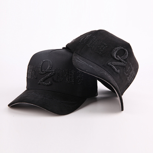 Mũ lưỡi trai nam cao cấp chất liệu da lộn đen thêu họ<span class=keywords><strong>a</strong></span> tiết, kiểu dáng lịch lãm, có lớp lót satin - Product Image 2