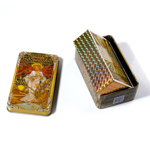 Bán buôn không thấm nước Tarot Vàng Đen lá Tarot thẻ với sách hướng dẫn cho người mới bắt đầu - Product Image 2