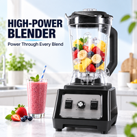 Blender professionnel de qualité supérieure, grande capacité de 3 L, avec 6 lames en SUS304 pour jus et milkshakes