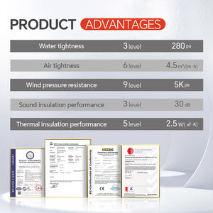 DERCHI AS2047 NFRC conception Simple fenêtre d'impact d'ouragan insonorisée Double verre fenêtres coulissantes en aluminium économes en énergie - Product Image 6