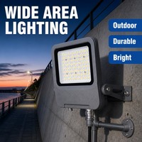 Projecteurs LED d'extérieur avec support réglable, gradation 0-10V pour jardins, façades, entrepôts et terrains de sport