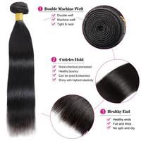 Paquetes de Cabello Humano 12A, 100% Cabello Humano Vietnamita Virgen Sin Procesar, Extensiones de Cabello Humano Liso