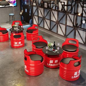 Cubo de aceite creativo de viento Industrial, sofá, bar, mesa, sillas, barbacoa, tienda de té de la leche, área de negociación, mesa de té - Product Image 4