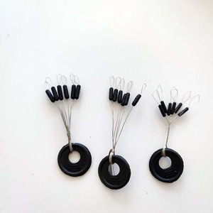 เม็ดยางดำกันพันกัน 100 ชิ้น/ถุง รูปทรงกระบอกขนาด 4 ไซส์ สำหรับตกปลา - Product Image 4