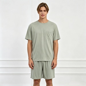 Conjunto de Pijamas de Bambú para Hombre, Ropa de Dormir Suave Personalizada, Fabricante OEM, Proveedor Mayorista para Marcas - Product Image 1