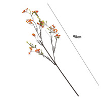 Branche de baies artificielles d'automne de 37 pouces de long, fausses baies séchées pour grand vase, décoration de fête de récolte d'automne et de mariage