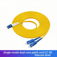 Câble à fibres optiques longues 20m 30m 50m Duplex Monomode LC-LC SC-SC SC-LC Cordon de brassage pré-terminé pour intérieur