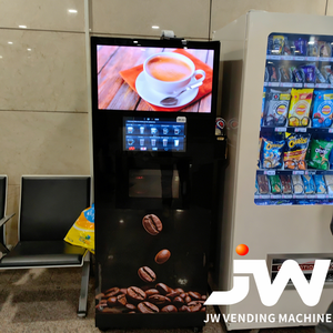 เครื่องจำหน่ายกาแฟแบบตั้งพื้น 24 ชั่วโมง พร้อมฟังก์ชั่นทำความสะอาดตัวเอง สำหรับสำนักงาน จำหน่ายกาแฟร้อนและเย็นจากเมล็ดกาแฟ - Product Image 5