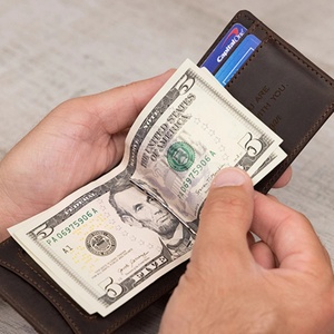 Wholesale Premium Cowhide Crazy Horse <b>RFID</b> <b>Blocking</b> Thread Short Vintage Open Closure Men's <b>Wallet</b> Card Holder Polyester for - Product Image 6