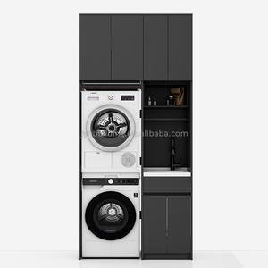 Gabinete personalizado <span class=keywords><strong>con</strong></span> panel de panal de aluminio Gabinete de balcón apilado de doble máquina y combinación de gabinete de <span class=keywords><strong>baño</strong></span> integrado - Product Image 6