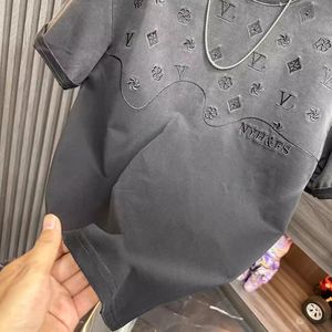 T-shirt décontracté pour homme, coupe classique, manches courtes, imprimé numérique, tricoté de haute qualité, couleur unie, respirant, en Spandex/Polyester - Product Image 5