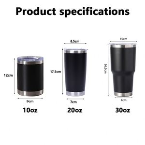 Vaso Térmico Personalizado con Logotipo, Recubrimiento en Polvo, 30oz, Doble Pared, Acero Inoxidable, Aislado, 20oz, para Viajes, Oficina, Camping - Product Image 3