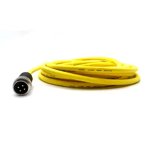 SVLEC IP67 7/8 ''Konektor Daya 4-Pole Pria Bulat Plug Konektor dengan Terbuka PUR Kabel