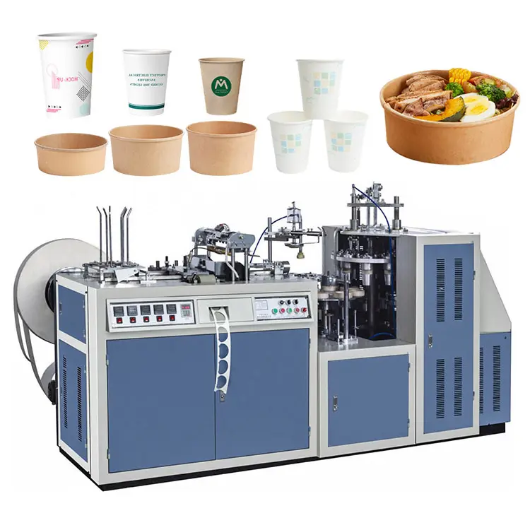 Fully automatic double wall new top paper coffee cup die cutting printing forming machine disposable paper cup making machine