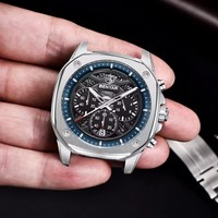 BENYAR 5222 Brandneue Herrenuhr Top-Luxus Quarz Herren-Chronograph Wasserdicht Nachtlicht Sport-Lederuhren für Männer Reloj