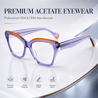 Monturas Ópticas de Acetato Premium al por Mayor, Hechas a Mano con Precisión CNC, OEM y ODM, Monturas de Gafas para Mujer