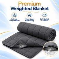 Couverture lestée portable avec rembourrage en billes de verre, couverture lourde pour les voyages en avion, le repos à l'hôtel et le sommeil au lit