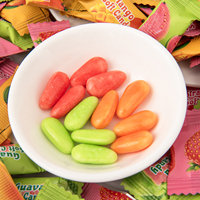 Bonbons mous aux saveurs fruitées, en forme de dessin animé, gommes à mâcher emballées individuellement, fabricants chinois OEM, vente en gros en vrac