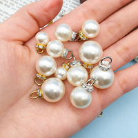 Strass Faux Perle Perles Charmes Blanc Imitation Perle Charmes Pendentifs pour Dangle Boucles D'oreilles Collier Fabrication de Bijoux
