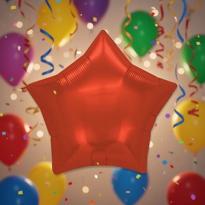 Globo de Estrella Metálico Rojo de 24 Pulgadas para Fiestas, Decoración para Cumpleaños Infantiles - Product Image 2