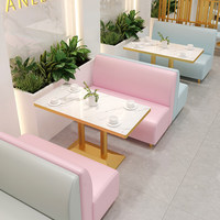 Collection de mobilier de restaurant haut de gamme Orange : banquettes en PU, ensembles table et chaises, sièges longs modernes