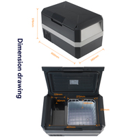28L 33L Compresor Mini Coche Frigoríficos Camping Congelador portátil de doble núcleo con panel de control para refrigerador al aire libre