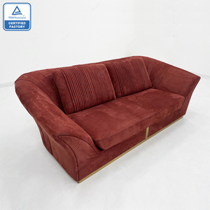 Juego de Muebles de Lujo para Sala de Estar de Hotel, Tapizado en Tela de Gamuza, de 1, 2, 3 y 4 Plazas, Colección DS-CHARISMA-01-GIORGIO, Directo de Fábrica - Product Image 4