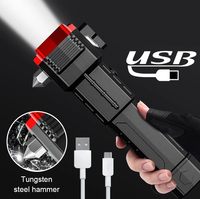 Cob côté lumière batterie externe USB Rechargeable batterie sécurité marteau couteau aimant tactique LED travail torche ménage articles divers