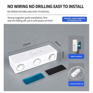 Lámpara de Noche LED de 6 Cabezas, Magnética, Recargable, con Sensor de Movimiento, Lámpara de Pared Inalámbrica, Luz Ambiental para Dormitorio, Escalera, Armario, Decoración del Hogar - Product Image 6