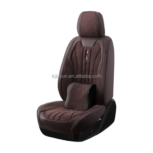 Vente en gros de housses de sièges de voiture en tissu suédé, ensemble complet, housses universelles de sièges de voiture <span class=keywords><strong>5</strong></span> places - Product Image 2