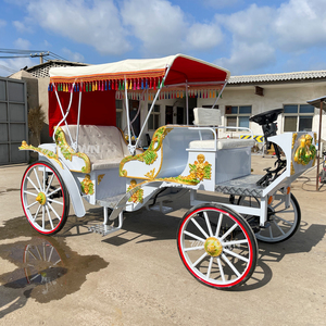 Fairy Style Electric Carriage Angel Golden Carving Single <b>Row</b> Seat Resort Wedding Decoration Cart - Product Image 4