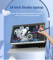 Oem 14 Inch N95 180 ° Platte Draagbare Touchscreen Computer 4 1 Laptop Notebook Tablet Achtergrondverlichting Toetsenbord Vingerafdrukherkenning