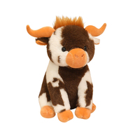 Peluche personnalisée OEM/ODM de 30 cm, vache des Highlands brodée, jouets en peluche, vache des Highlands écossaise