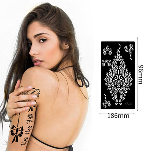 Hot Sale Factory Wholesale <strong>Beautiful</strong> Body Art Hollow Tattoo Stencil Stickers Tattoo Templates Used With <strong>Henna</strong> - Product Image 6