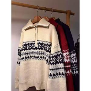 Half Turtleneck Belt Vintage Hooded <b>Sweater</b> <b>Men</b> Windproof Pullover Casual Color Block Korean Style Versatile Warm Rabbit Autumn - Product Image 4